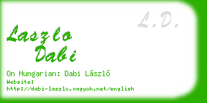 laszlo dabi business card