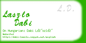 laszlo dabi business card